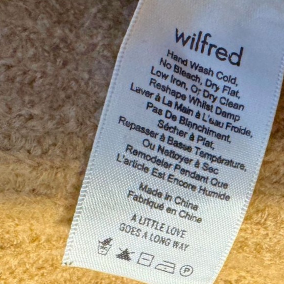 Wilfred Tan Brown Merino Wool Sweater High Neck  Dress Tunic – Size S - Picture 7 of 13